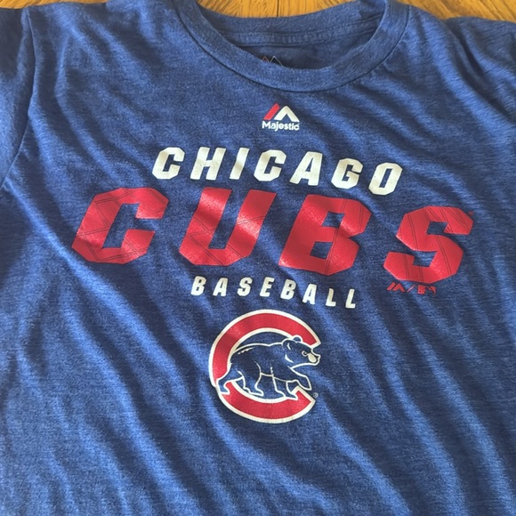 Majestic Chicago Cubs Blue Graphic Tee - Picture 2 of 7
